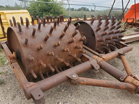 sheepsfoot roller for skid steer|tow behind sheepsfoot compactor.